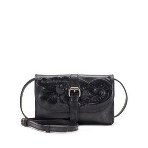 Patricia Nash Genuine Leather Black “Torri” Crossbody